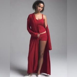 SKIMS Red Lounge robe, color brick brand new with tags